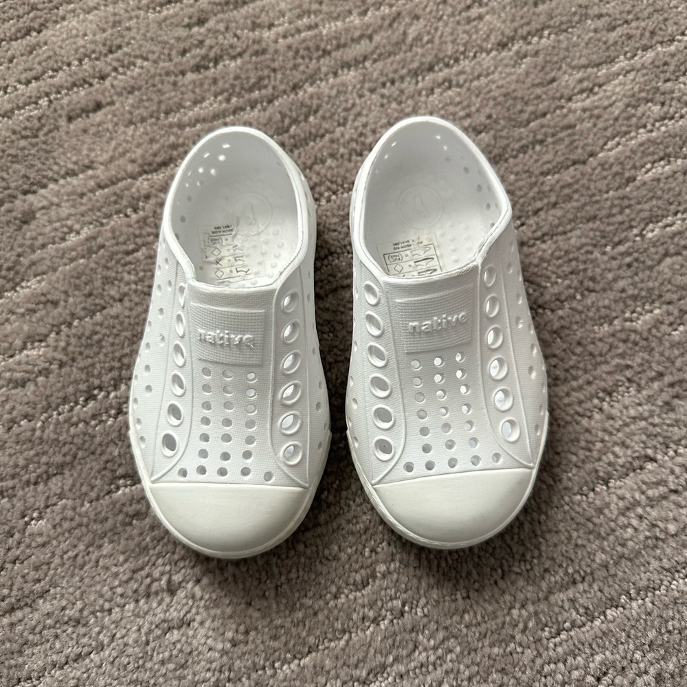 White Native Toddler Shoes